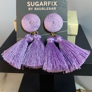 SUGARFIX LAVENDER TASSEL EARRINGS NEW COMES WITH GIFT BOX LITE WIEGHT